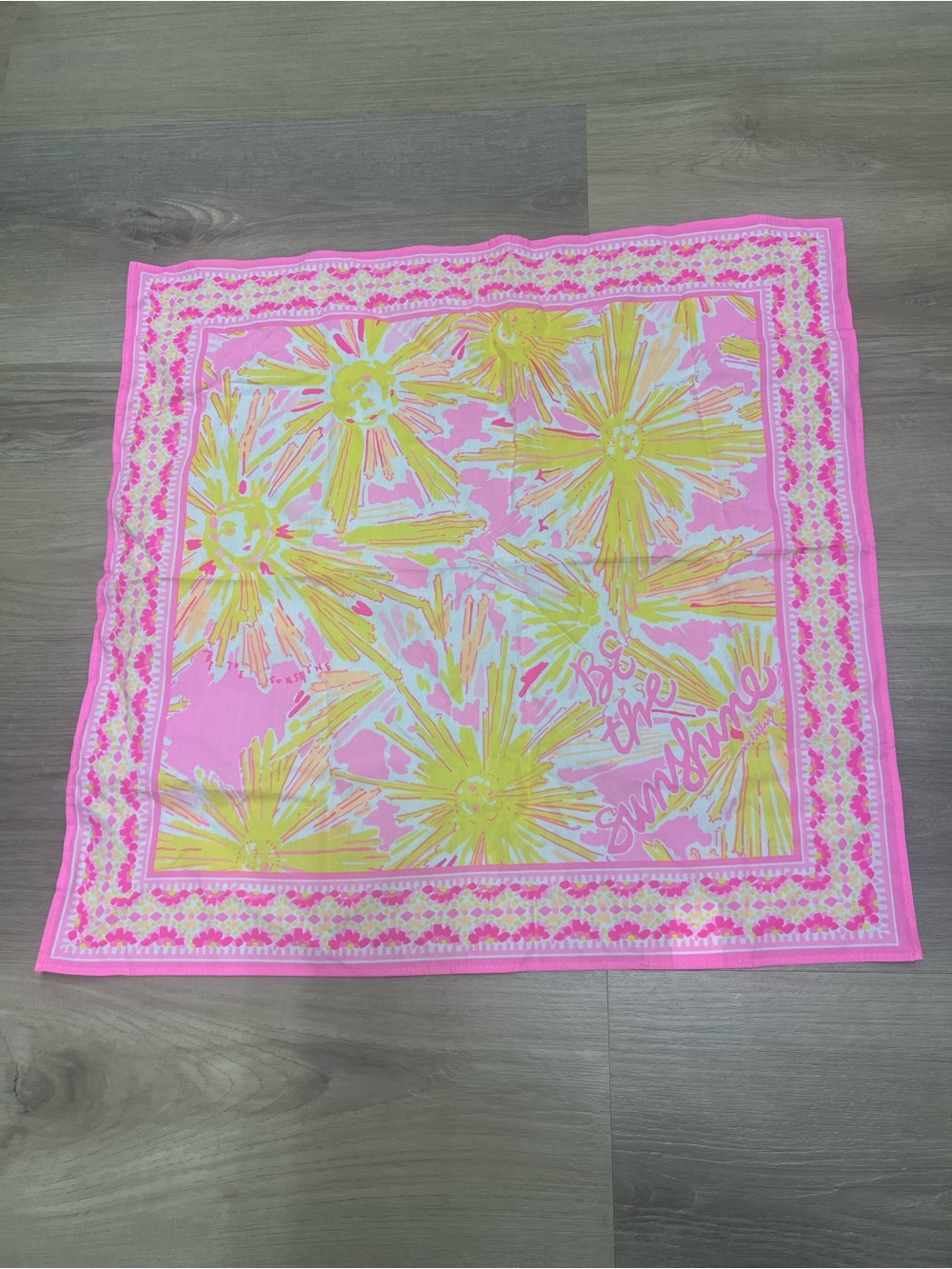 Lilly Pulitzer Pink & Yellow Floral Scarf